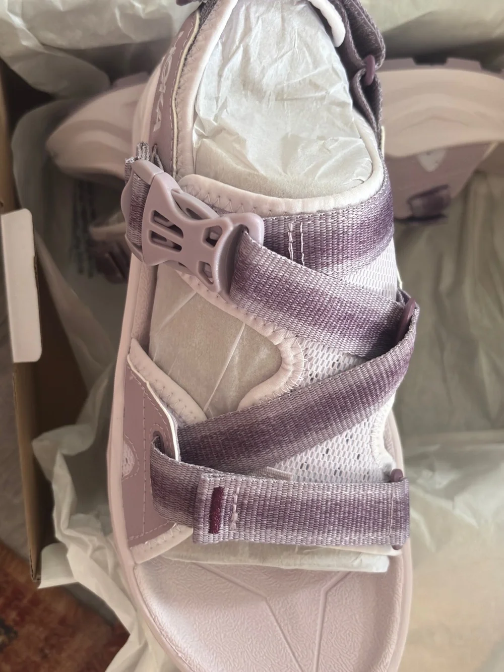 Hoka Infiniti sandals purple